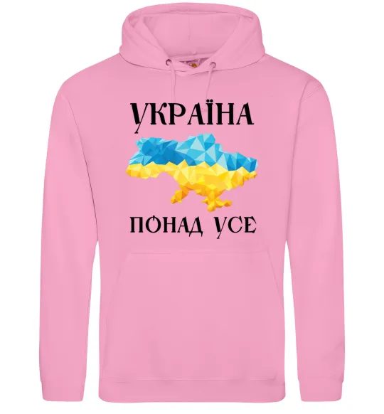 Женская толстовка (худи) Україна понад усе Розовый фото