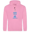 Мужская толстовка (худи) Keep calm and be Ukrainian (boy) Розовый фото