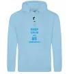Мужская толстовка (худи) Keep calm and be Ukrainian (boy) Голубой фото