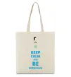 Эко-сумка Keep calm and be Ukrainian (boy) Бежевый фото