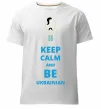 Чоловіча преміум футболка Keep calm and be Ukrainian (boy) Білий фото