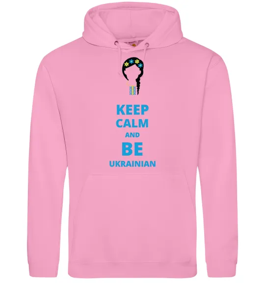 Жіноча толстовка (худі) Keep calm and be Ukrainian (girl) Рожевий фото