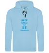Жіноча толстовка (худі) Keep calm and be Ukrainian (girl) Блакитний фото