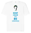 Футболка Оверсайз Keep calm and be Ukrainian (girl) Белый фото
