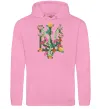 Жіноча толстовка (худі) Герб з квітками Рожевий фото