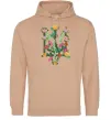 Жіноча толстовка (худі) Герб з квітками Пісочний Жіноча толстовка (худі) Герб з квітками Пісочний фото