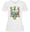 Жіноча футболка Герб з квітками Білий фото