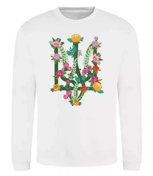 Свитшот Герб з квітками Белый фото