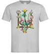 Мужская футболка Герб з квітками Серый Мужская футболка Герб з квітками Серый фото