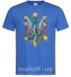 Чоловіча футболка Герб з квітками Яскраво-синій фото
