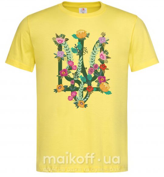 Чоловіча футболка Герб з квітками Лимонний фото