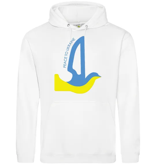 Жіноча толстовка (худі) Peace to Ukraine - голуб миру Білий фото