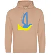 Жіноча толстовка (худі) Peace to Ukraine - голуб миру Пісочний фото