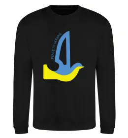 Свитшот Peace to Ukraine - голуб миру Черный фото