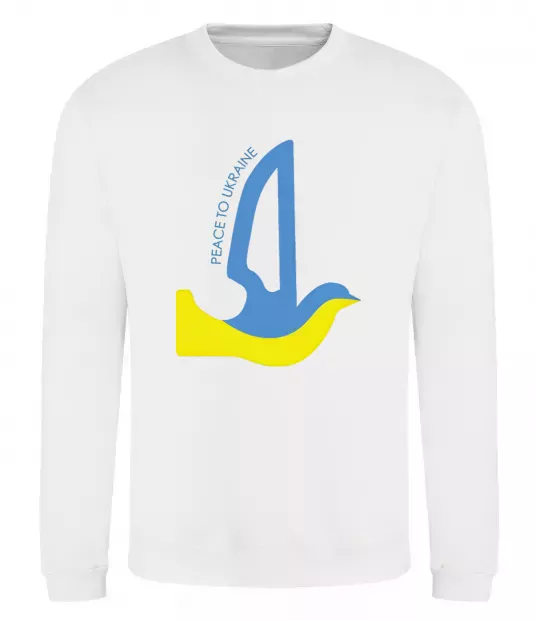 Свитшот Peace to Ukraine - голуб миру Белый фото