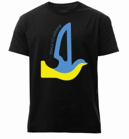 Чоловіча преміум футболка Peace to Ukraine - голуб миру
