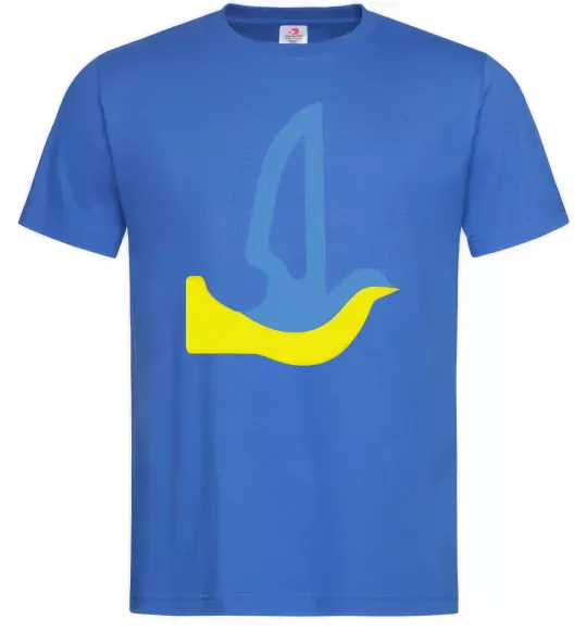 Мужская футболка Peace to Ukraine - голуб миру Ярко-синий фото