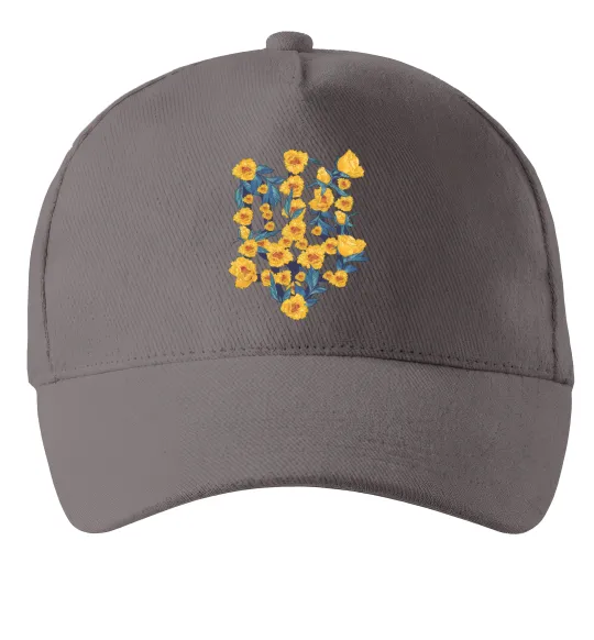 Кепка Герб з жовтими квітками Серый фото