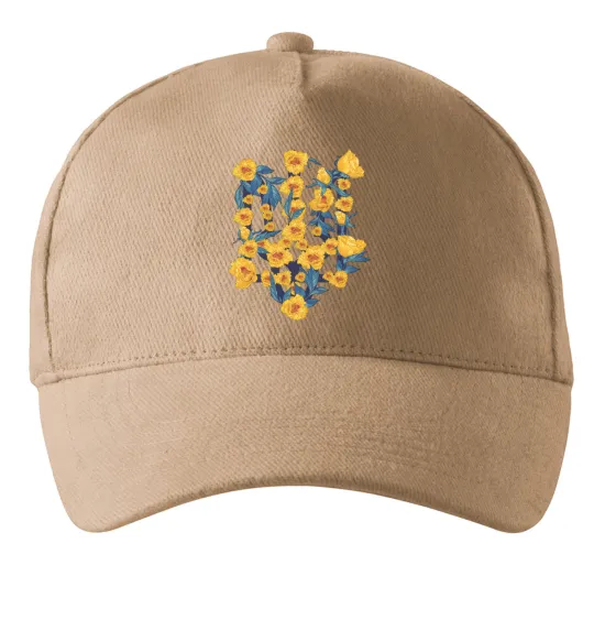 Кепка Герб з жовтими квітками Песочный фото