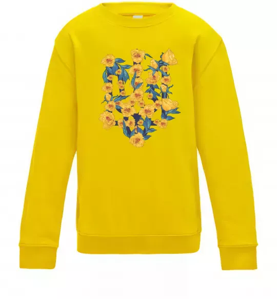 Детский Свитшот Герб з жовтими квітками Солнечно желтый фото