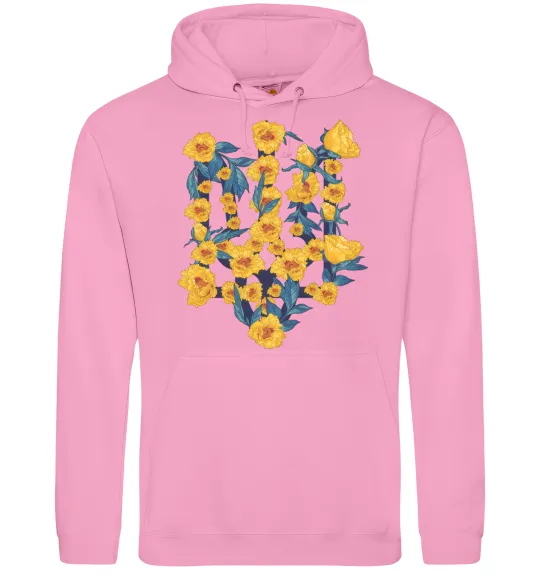 Жіноча толстовка (худі) Герб з жовтими квітками Рожевий фото