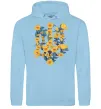 Жіноча толстовка (худі) Герб з жовтими квітками Блакитний фото