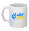 Чашка керамічна Герб і Прапор України Білий фото