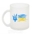 Чашка скляна Герб і Прапор України Фроузен фото