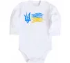 Детский боди Герб і Прапор України Белый фото