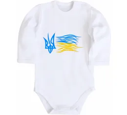 Дитячий бодік Україна карта Білий фото