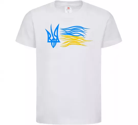 Дитяча футболка Герб і Прапор України Білий фото