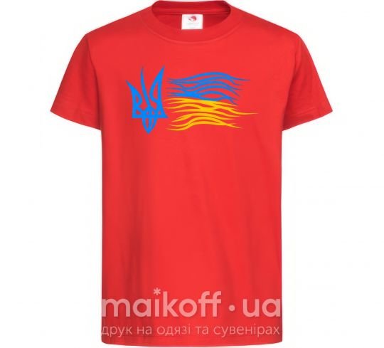 Детская футболка Герб і Прапор України Красный фото