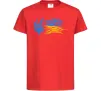 Дитяча футболка Герб і Прапор України Червоний фото