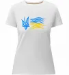 Женская премиум футболка Герб і Прапор України Белый фото