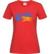 Жіноча футболка Герб і Прапор України Червоний Жіноча футболка Герб і Прапор України Червоний фото