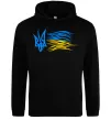 Чоловіча толстовка (худі) Герб і Прапор України Чорний фото