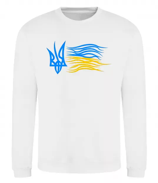 Свитшот Герб і Прапор України Белый фото