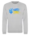 Свитшот Герб і Прапор України Серый меланж фото