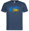 Мужская футболка Герб і Прапор України Темно-синий фото