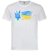 Мужская футболка Герб і Прапор України Белый фото