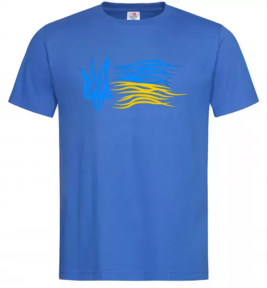 Мужская футболка Герб і Прапор України Ярко-синий фото