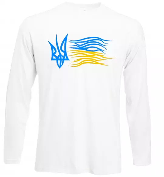 Лонгслив Герб і Прапор України Белый фото