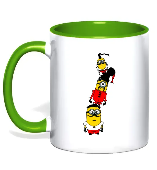 Чашка с цветной ручкой Посіпаки Козаки Лаймовый фото