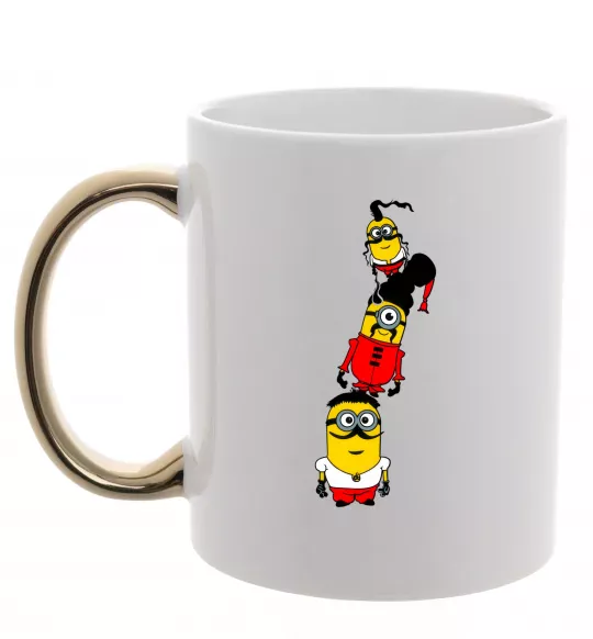 Чашка з кольоровою ручкою Посіпаки Козаки Золото фото