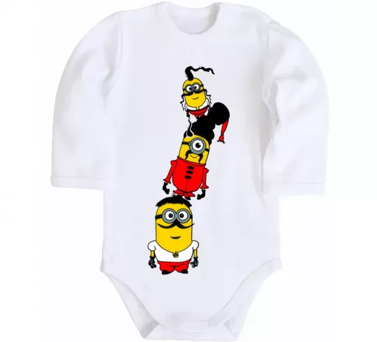 Дитячий бодік Посіпаки Козаки Білий фото