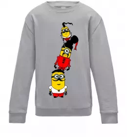 Детский Свитшот Посіпаки Козаки Серый меланж фото