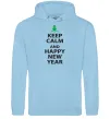 Жіноча толстовка (худі) Keep calm and happy new year Блакитний фото