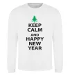 Світшот Keep calm and happy new year Білий фото