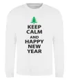 Світшот Keep calm and happy new year Білий фото
