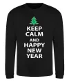 Світшот Keep calm and happy new year Чорний фото